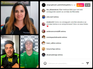 Live da AMG Cup Brasil com Renata Camargo conversando com Lucas Freitas e Pedro Freitas